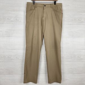 Lululemon Commission Chino Pants Men Size 36 X 33 Beige Khaki Golf Outdoor